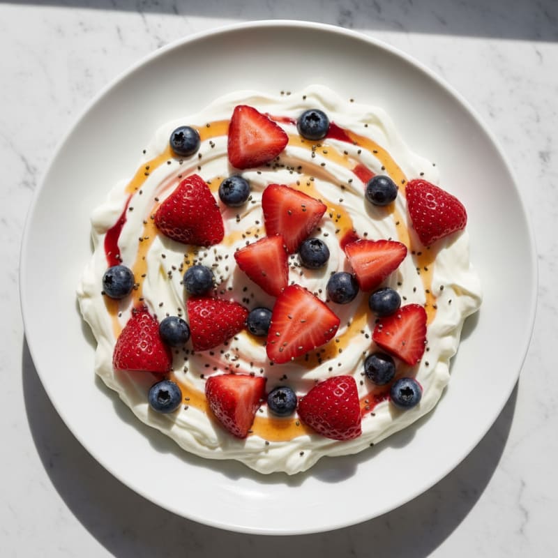 Silky Vanilla Protein Yogurt with Berries