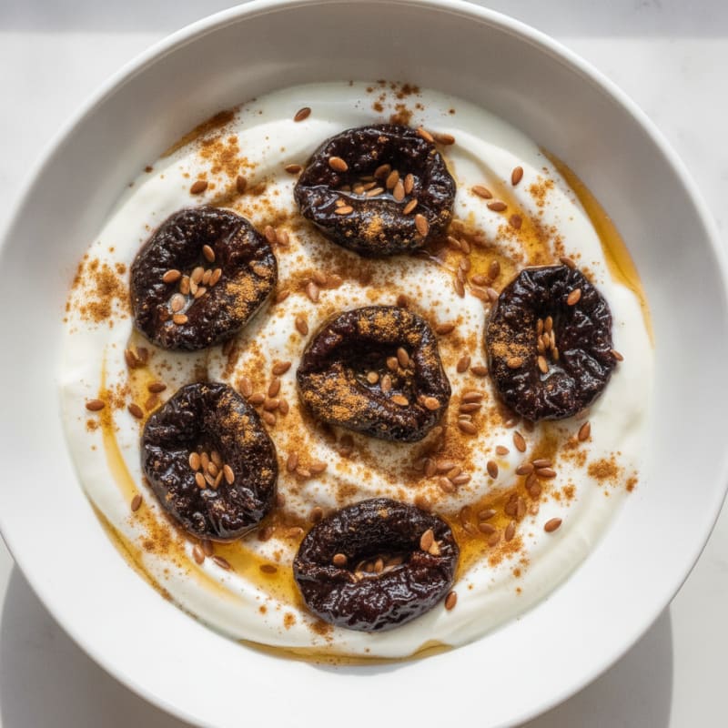 Greek Yogurt with Honey-Kissed Prunes