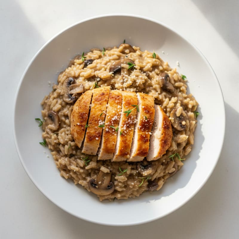 Creamy Mushroom Risotto with Parmesan