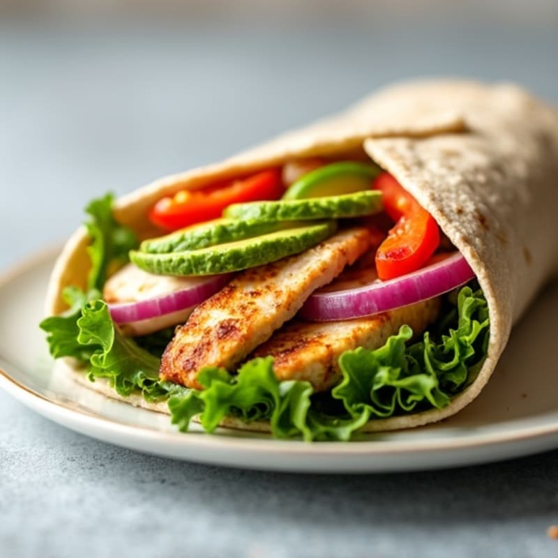 Grilled Chicken and Fresh Veggie Wrap