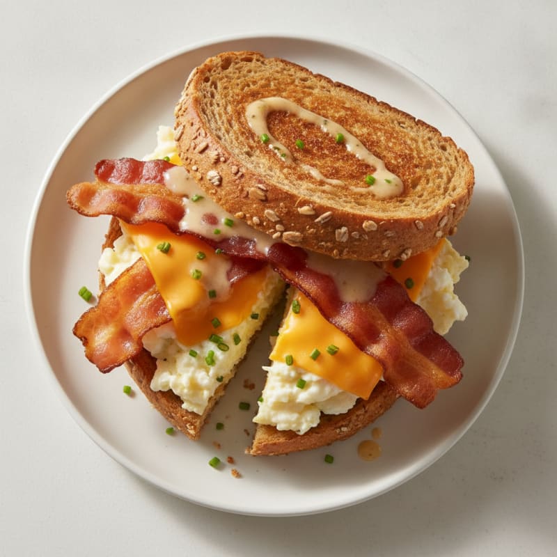 Egg White and Turkey Bacon Breakfast Sandwich
