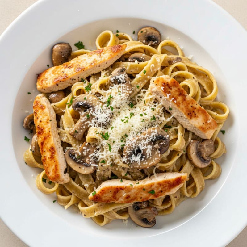 Truffle Mushroom Tagliatelle with Parmesan