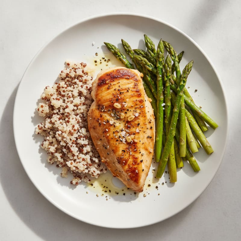 Pan-Seared Chicken with Roasted Asparagus