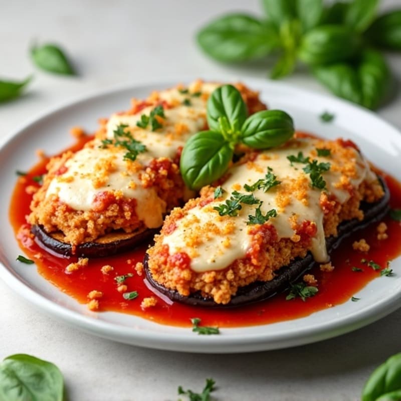 Healthy Baked Eggplant Parmesan