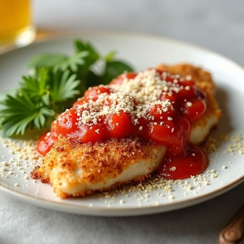 Healthy Crispy Chicken Parmesan