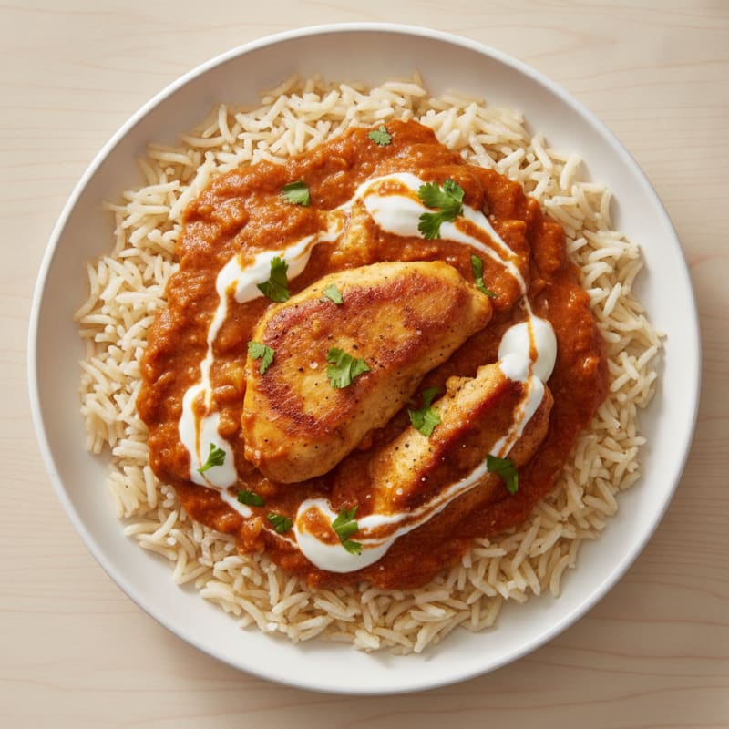 Spiced Butter Chicken with Basmati Rice