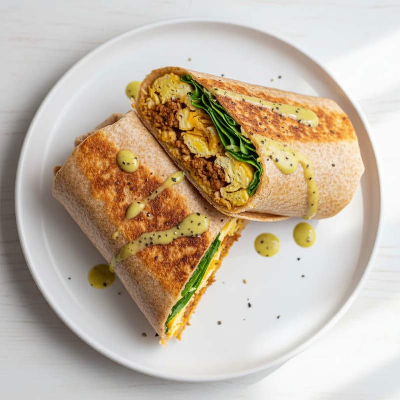 Crispy Chorizo and Egg Breakfast Burrito