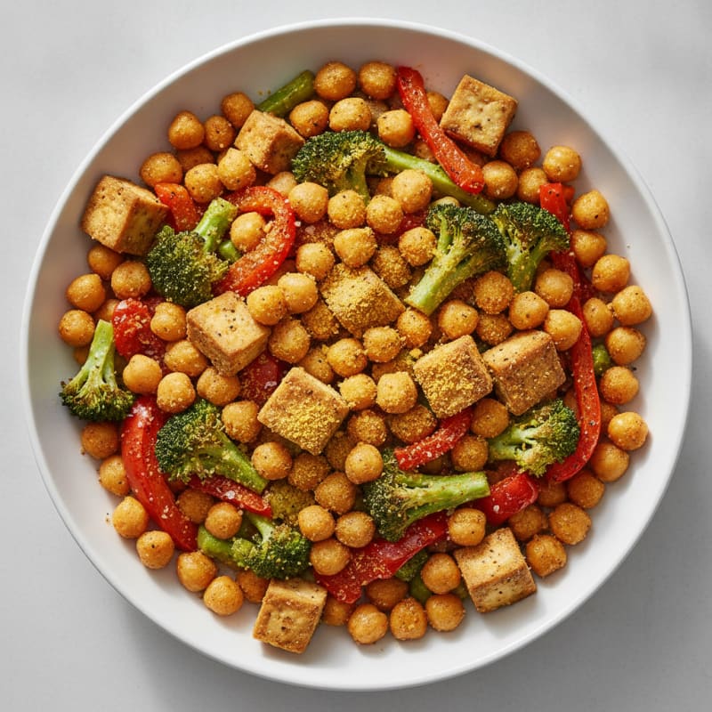 Roasted Vegetable and Chickpea Bowl