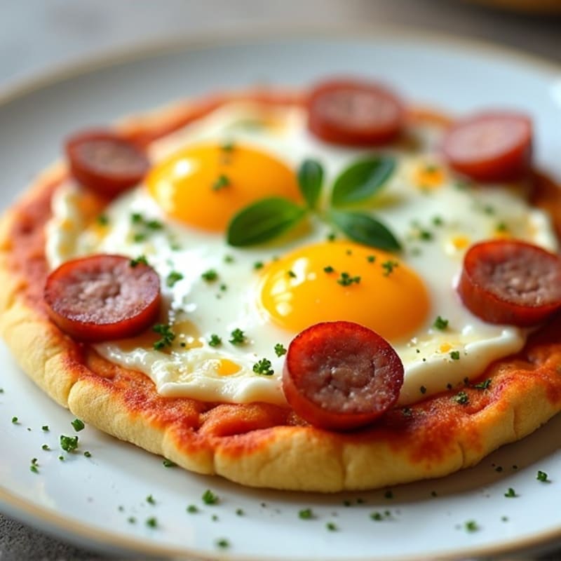 Egg White and Turkey Sausage Breakfast Pizza