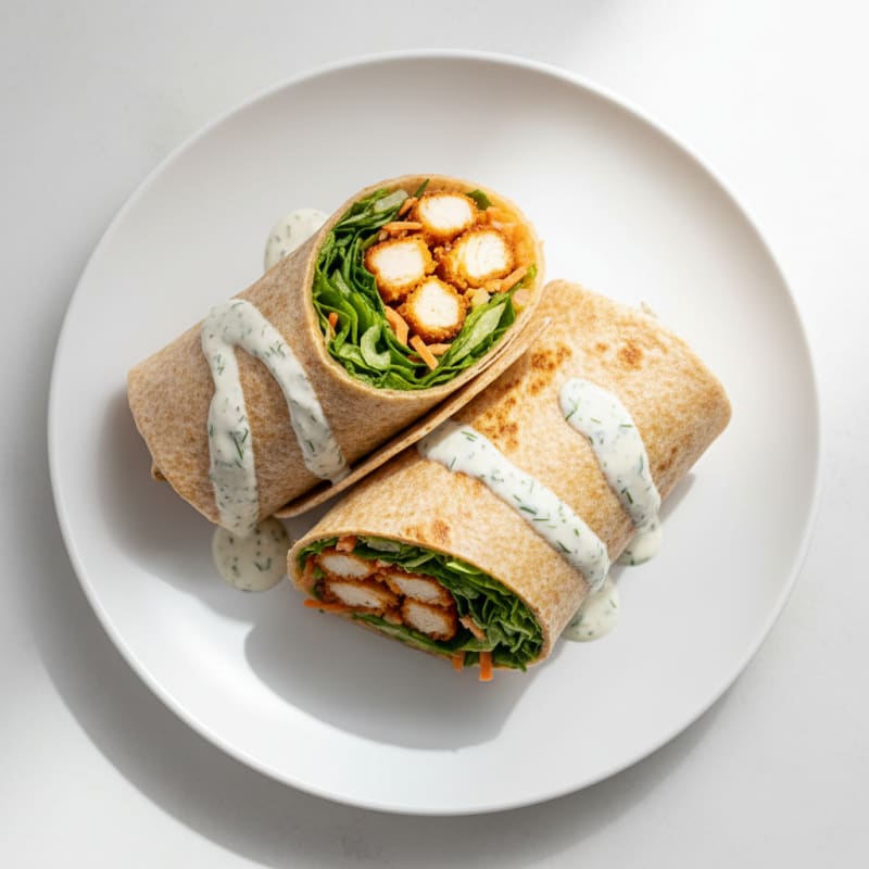 Crispy Buffalo Ranch Chicken Wraps