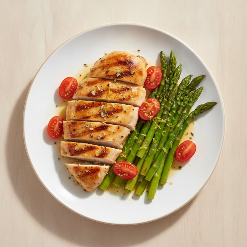 Quick Lemon Herb Chicken with Asparagus