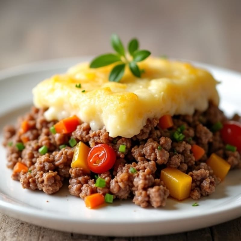 Savory Lean Ground Beef Shepherd's Pie with Creamy Potato Topping