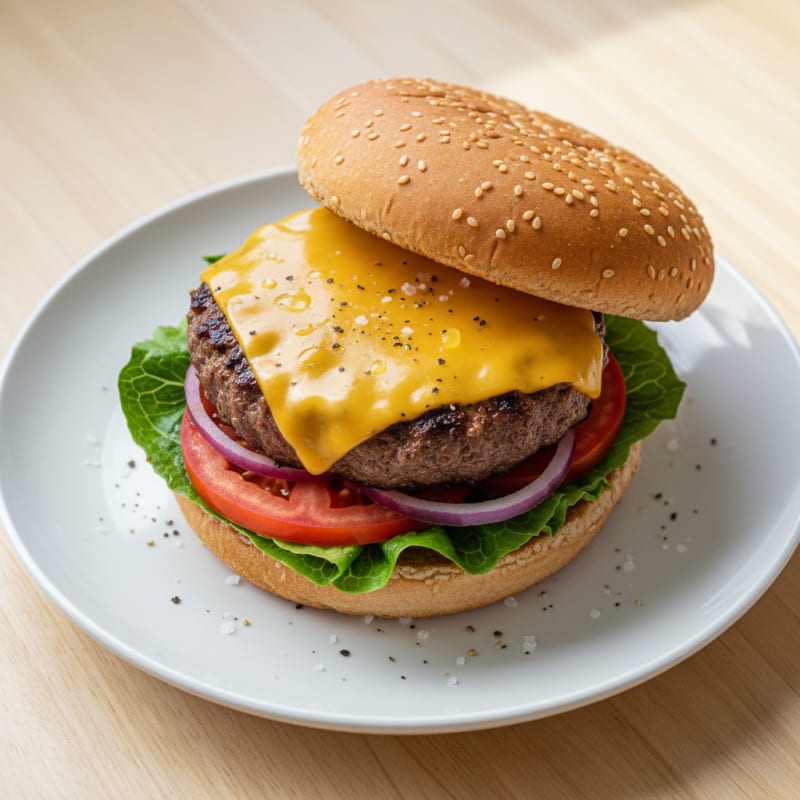 Classic Beef Burger with Cheddar
