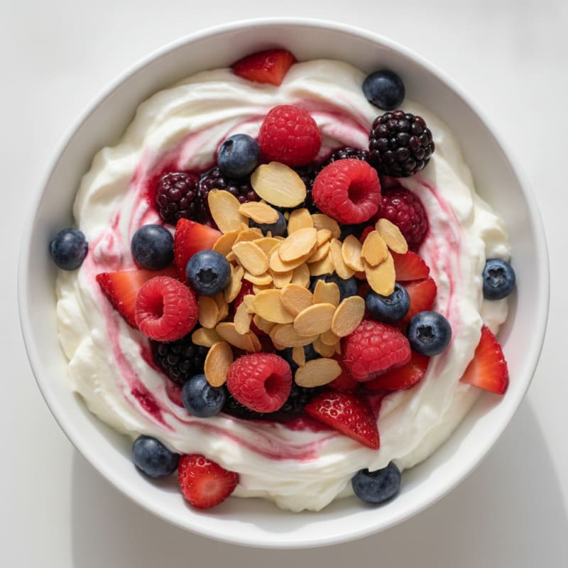 Creamy Greek Yogurt Protein Parfait with Mixed Berries
