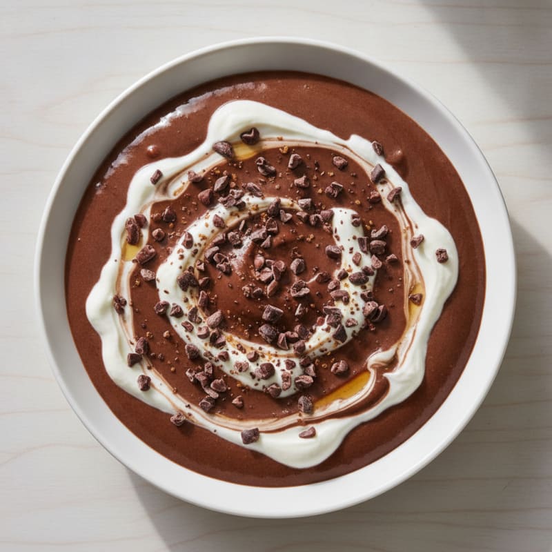 Silky Chocolate Protein Pudding with Greek Yogurt