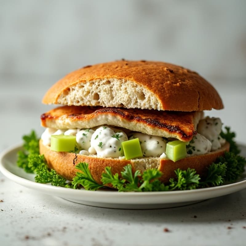Herb-Roasted Chicken and Greek Yogurt Salad Sandwich