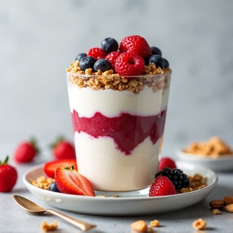 Creamy Greek Yogurt Protein Parfait with Mixed Berries