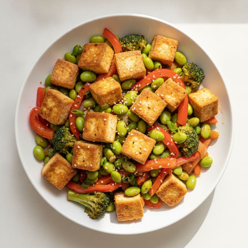 Ginger-Garlic Tofu Stir-Fry with Vegetables
