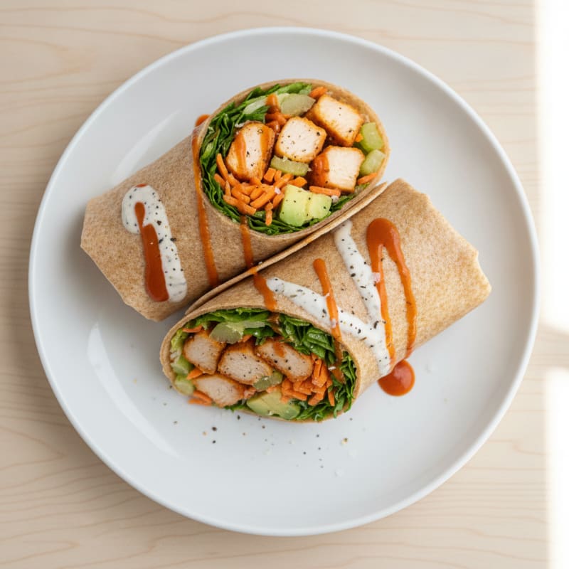 Buffalo Ranch Chicken Salad Wrap
