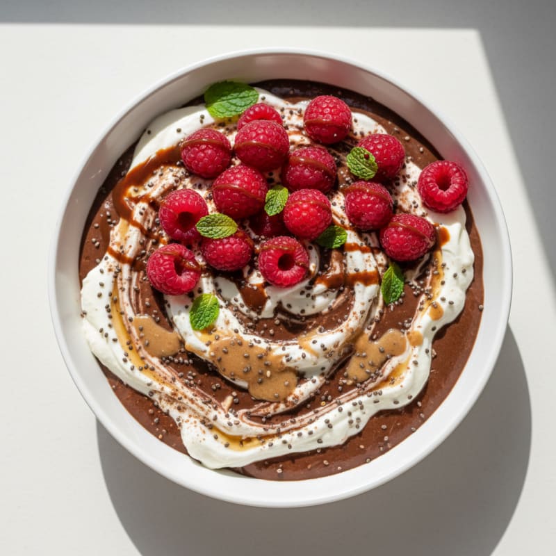Silky Chocolate Protein Pudding with Greek Yogurt
