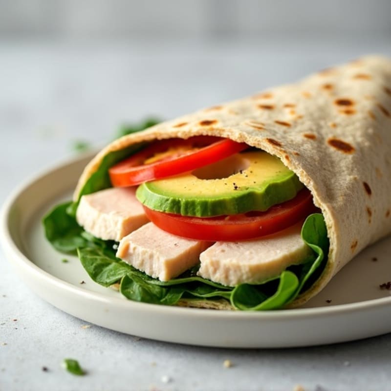 Creamy Turkey Avocado Wrap