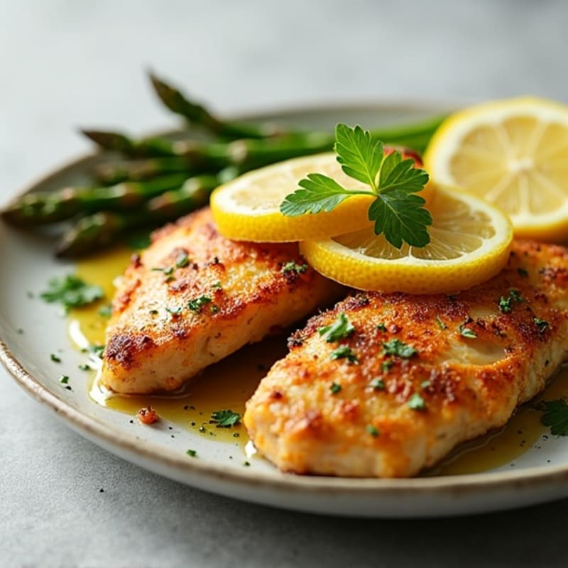 Crispy Lemon-Herb Chicken with Roasted Asparagus