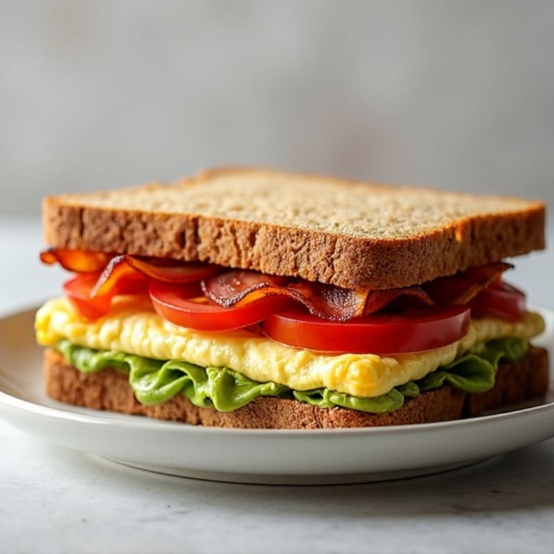 Crispy Bacon, Fresh Tomato, and Creamy Avocado Whole Grain Sandwich