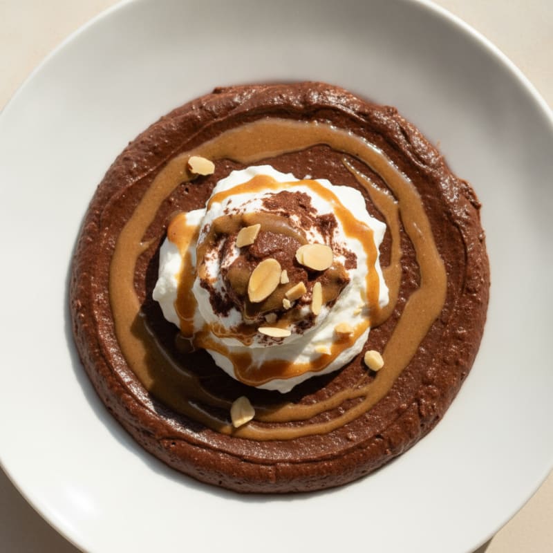 Silky Chocolate Protein Pudding with Almond Butter Swirl