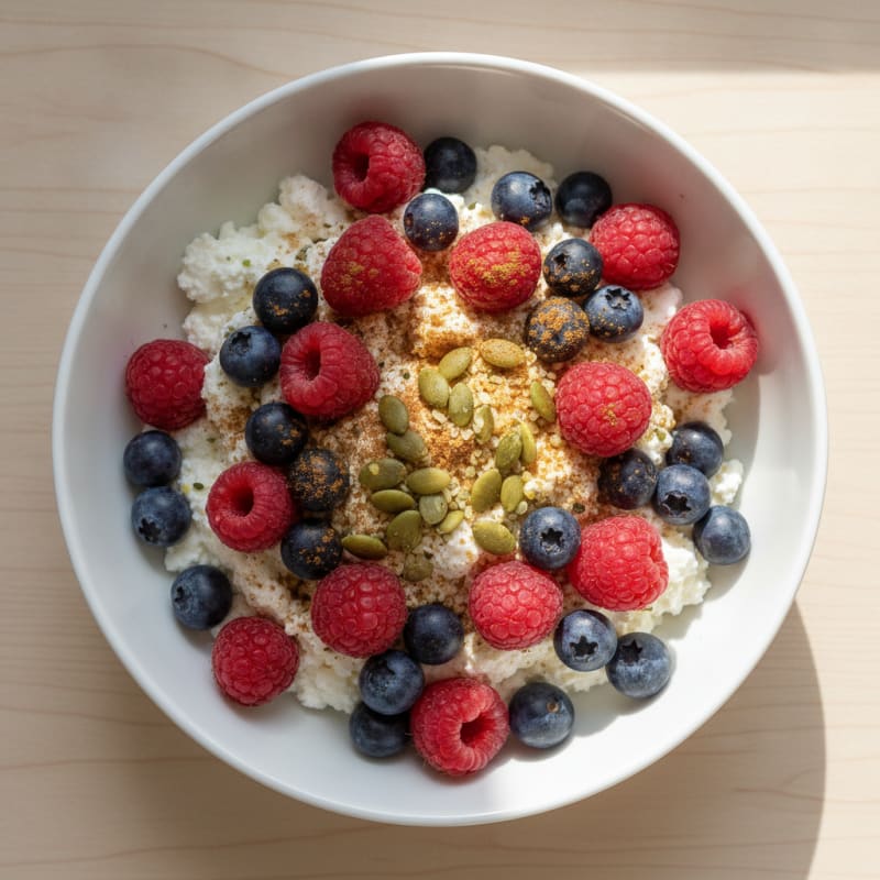 Berry Cottage Cheese Breakfast Parfait