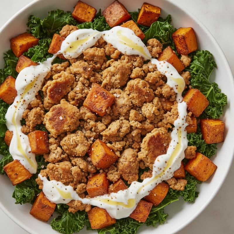 Ground Turkey Power Bowl with Sweet Potatoes