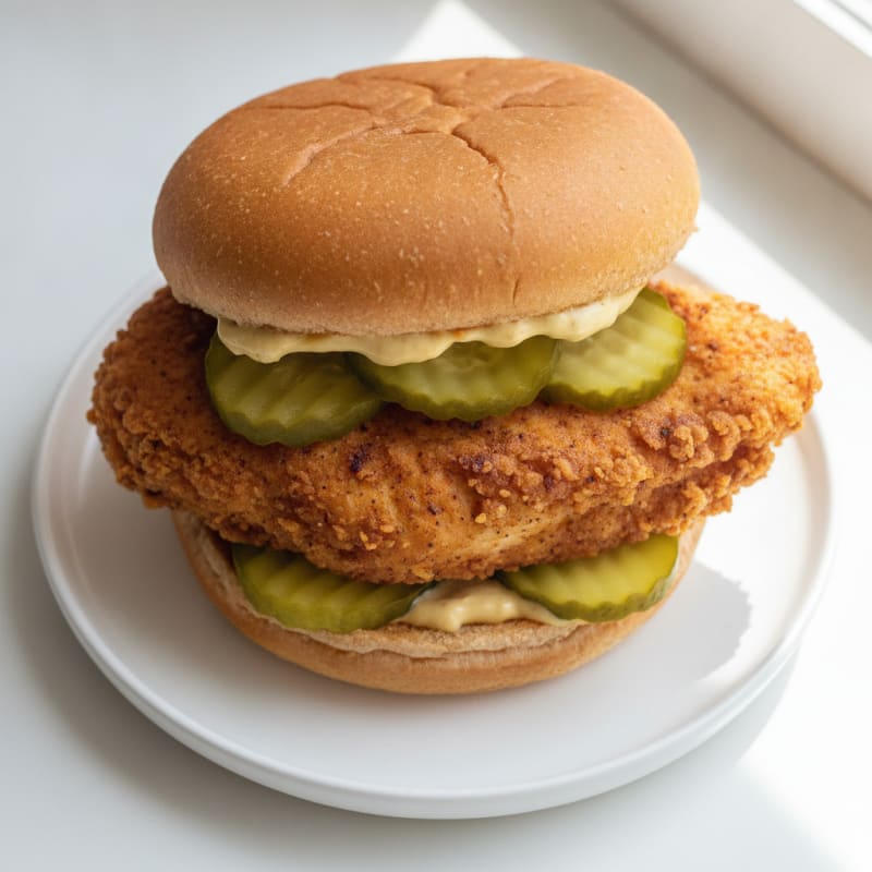 Buttermilk Fried Chicken Sandwich with Pickles