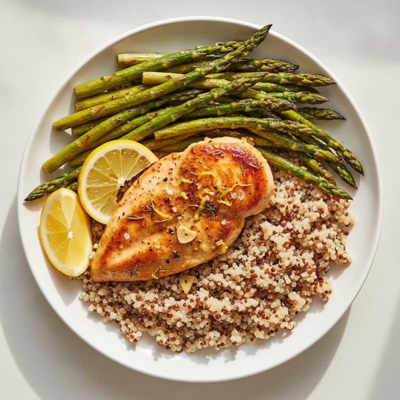 Lemon Herb Chicken with Roasted Asparagus