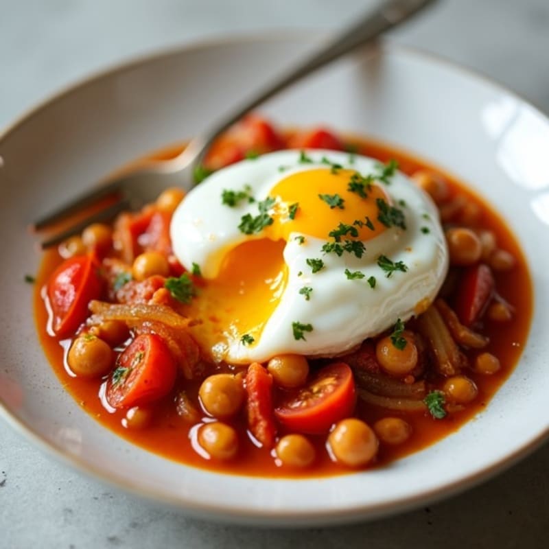 Spiced Tomato Poached Eggs