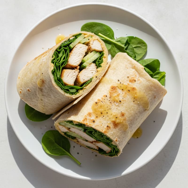 Chicken and Hummus Protein Wrap