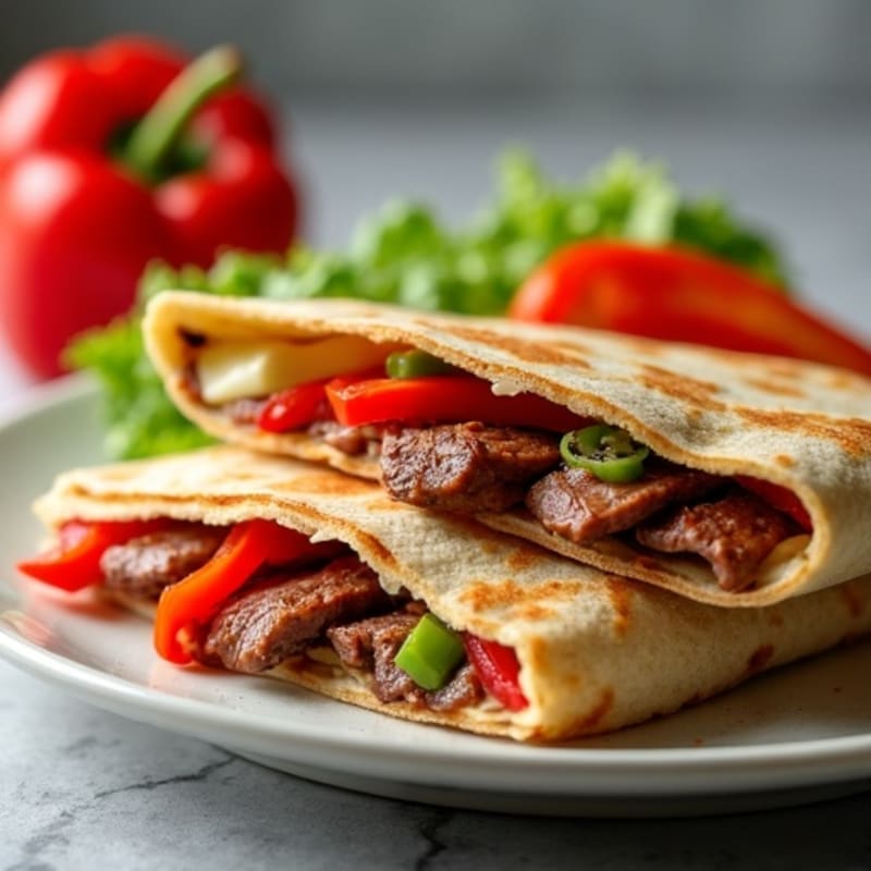 Grilled Steak and Bell Pepper Quesadillas