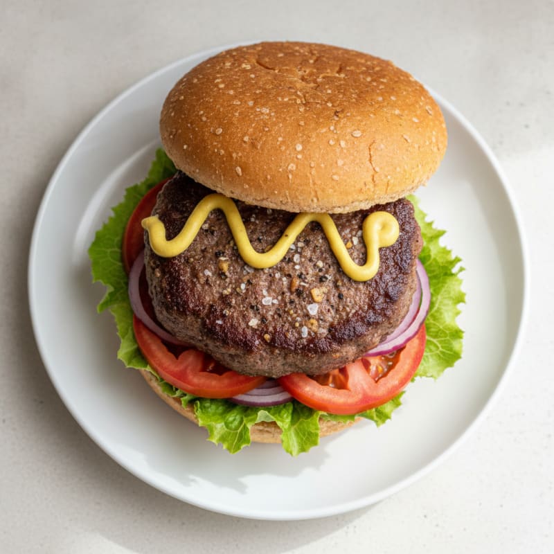 Classic Beef Burger with Toasted Bun
