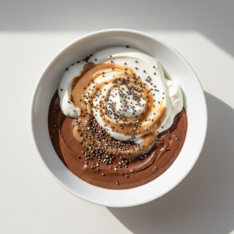 Silky Chocolate Protein Pudding with Greek Yogurt