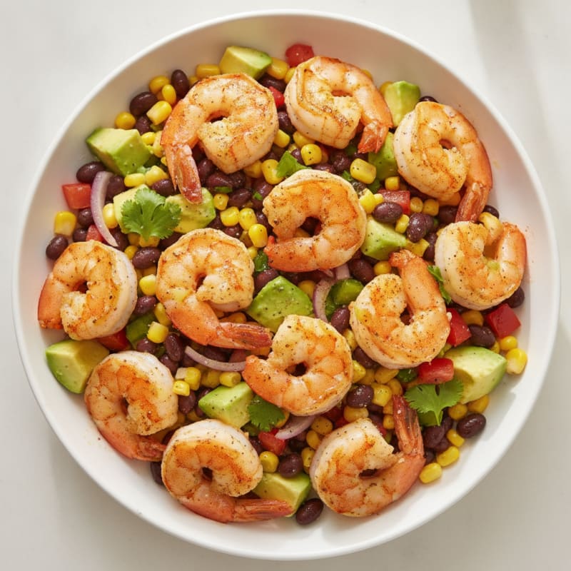 Zesty Shrimp with Black Bean and Corn Salsa