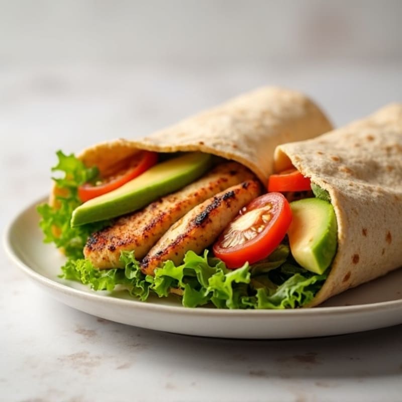 Grilled Chicken and Fresh Veggie Wrap