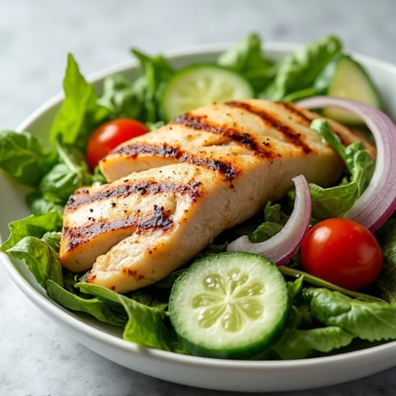 Grilled Chicken and Cucumber Salad with Lemon Vinaigrette
