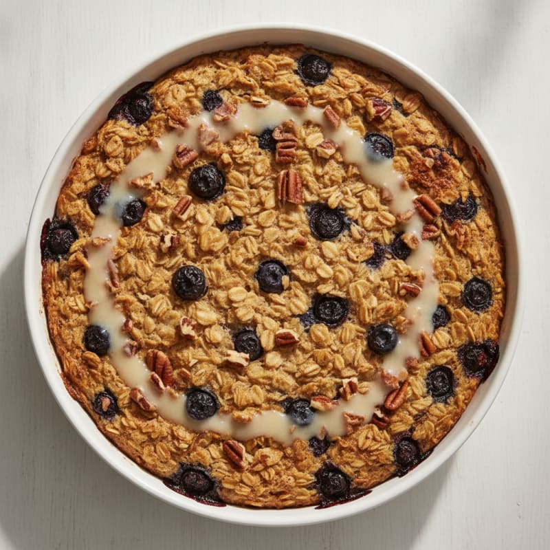 Blueberry Pecan Baked Oatmeal