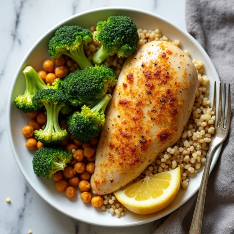 Sheet Pan Lemon Garlic Chicken and Crispy Broccoli