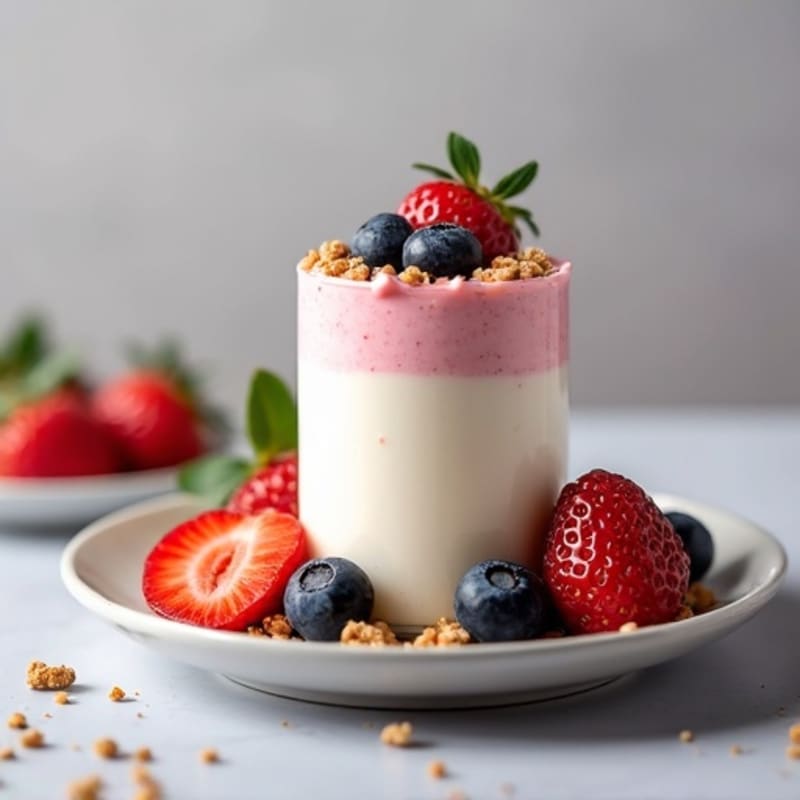 Creamy Ricotta Protein Mousse with Mixed Berries