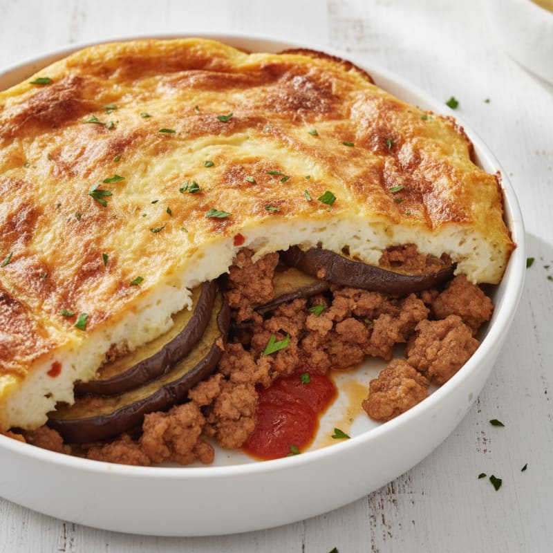 Lamb and Eggplant Moussaka Bake