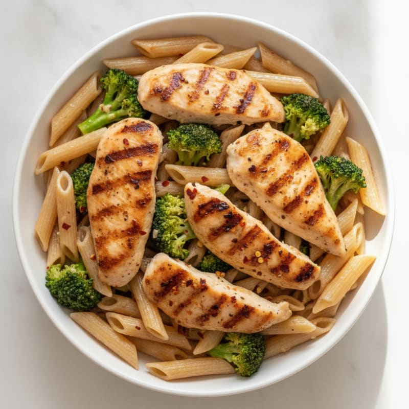 Grilled Chicken and Broccoli Pasta Bowl