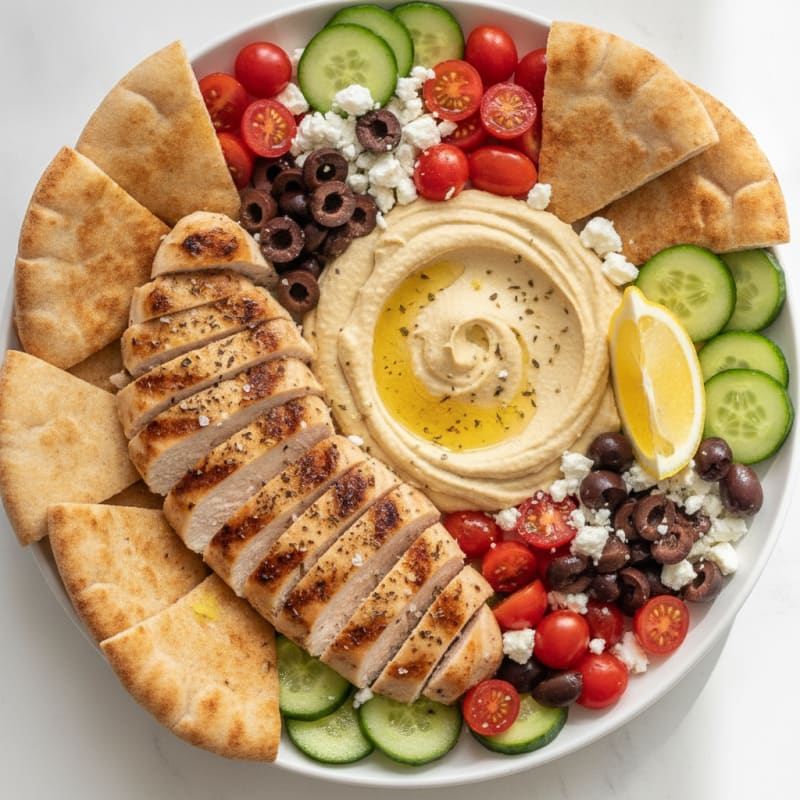 Mediterranean Hummus Vegetable Platter
