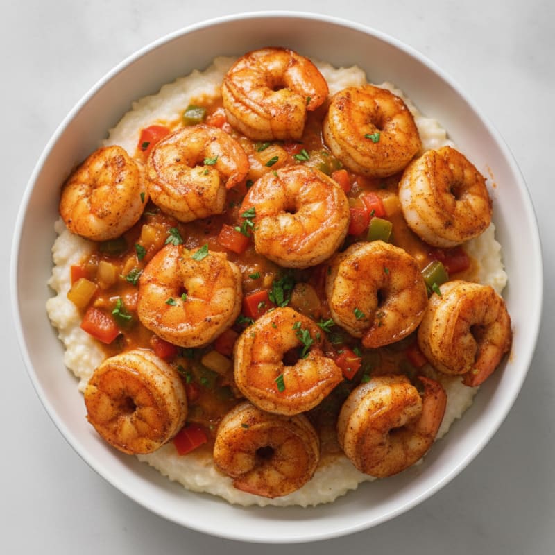Cajun Shrimp with Creamy Grits