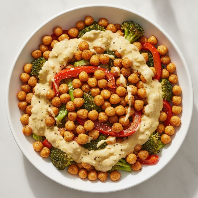 Roasted Vegetable and Chickpea Bowl