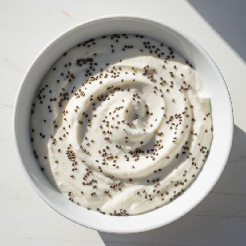 Silky Vanilla Protein Yogurt with Chia Seeds