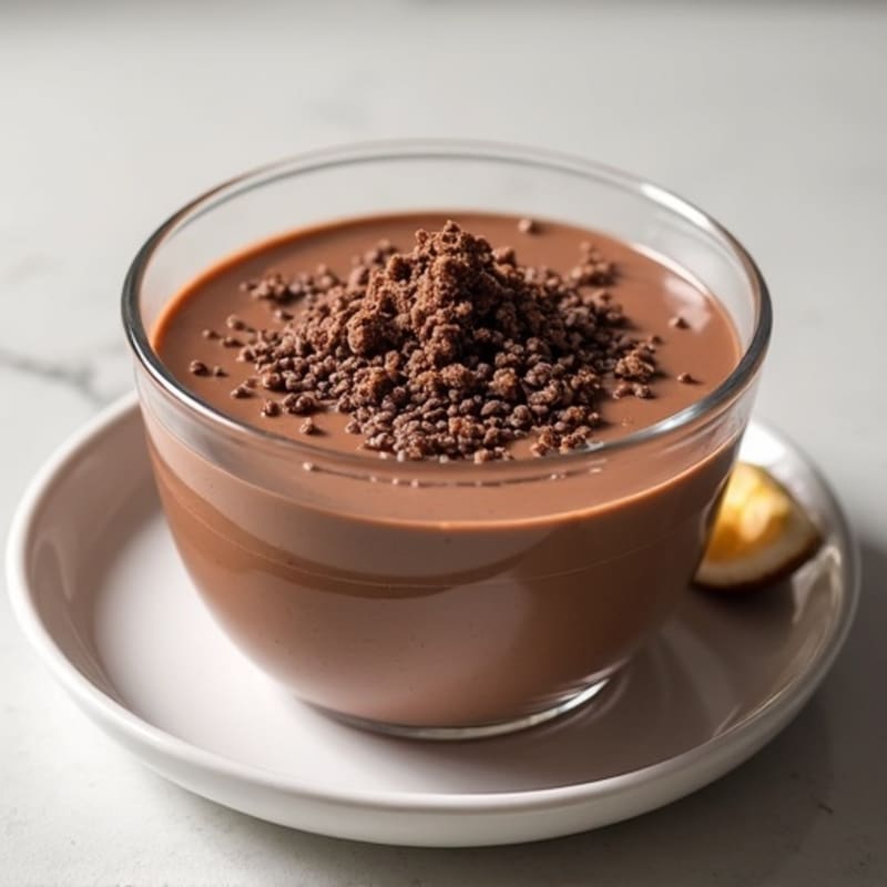 Silky Chocolate Protein Pudding with Chia Seeds